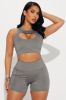 Success Elevate Sports Bra - Charcoal sold by Fashion Nova