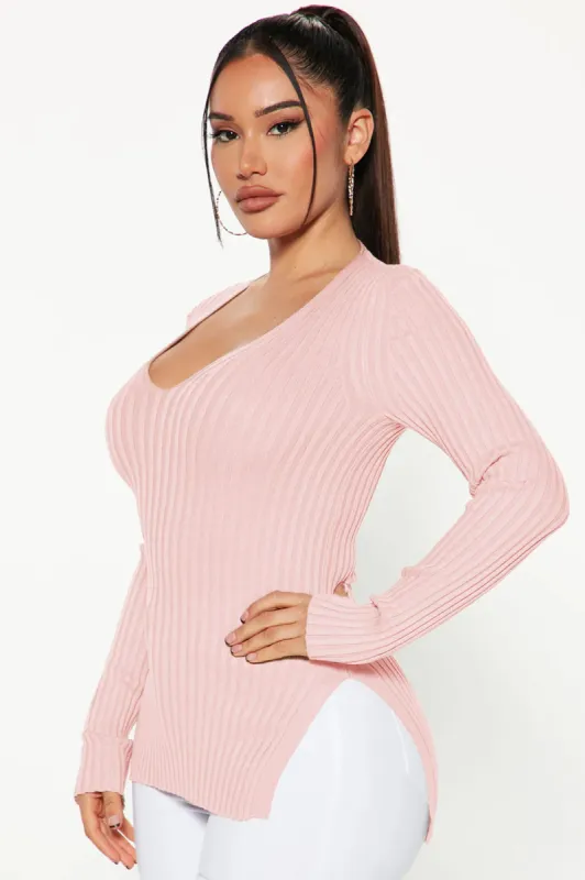 Giving Me The Feels Sweater - Pink sold by Fashion Nova