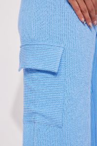 Nobody Like Me Short Sleeve Pant Set - Blue sold by Fashion Nova