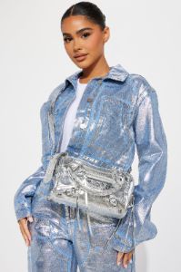 Extravagant Motion Satchel Handbag - Silver sold by Fashion Nova