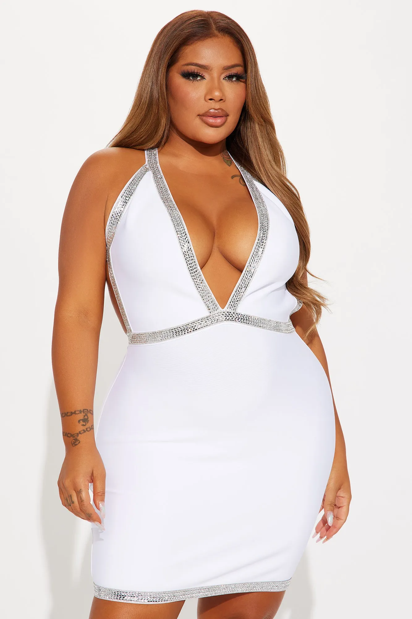 Studio 54 Bandage Mini Dress - White sold by Fashion Nova product image thumbnail 5