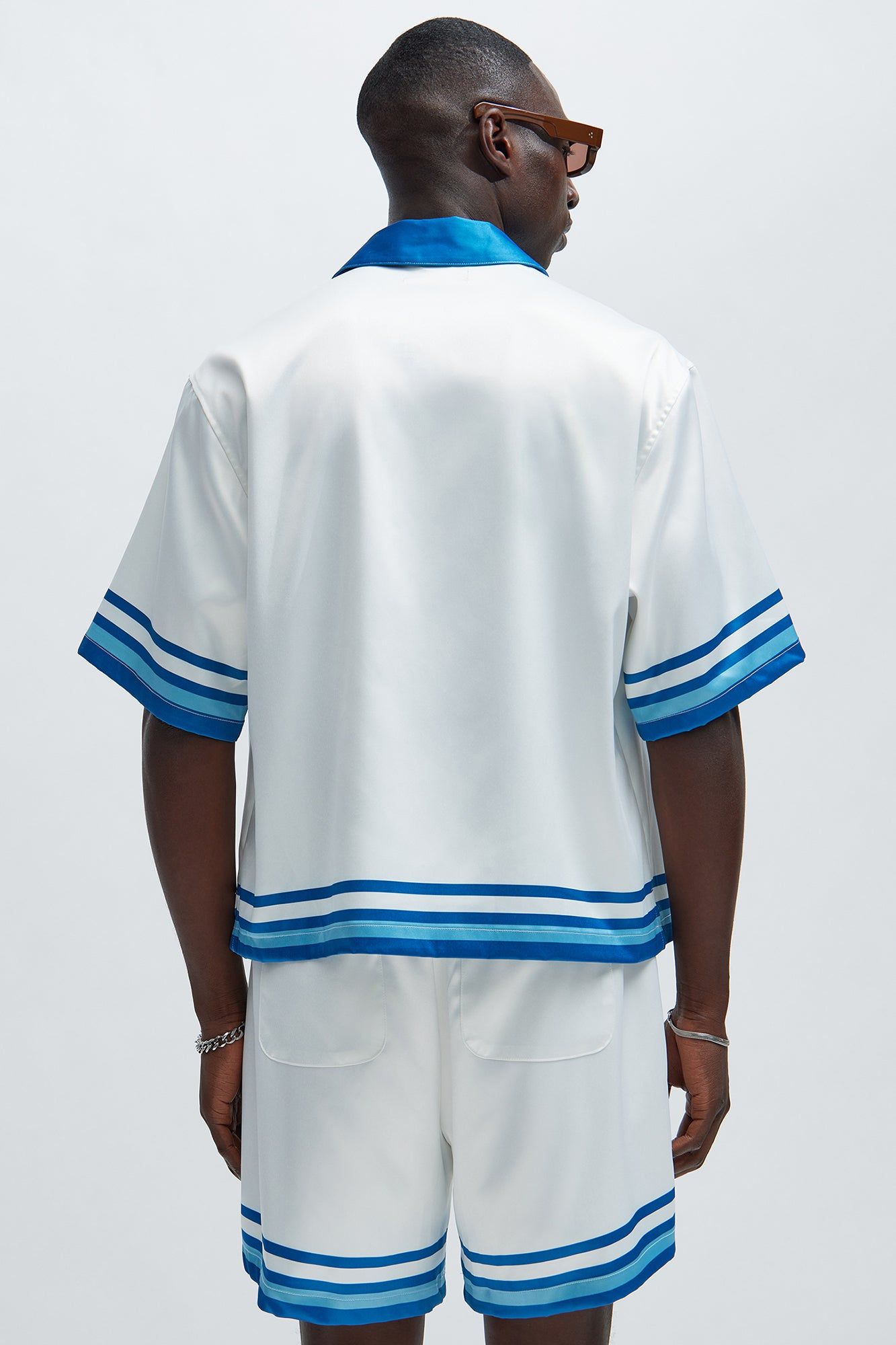 Edgar Printed Stripes Shirt - White/combo sold by Fashion Nova product image thumbnail 4