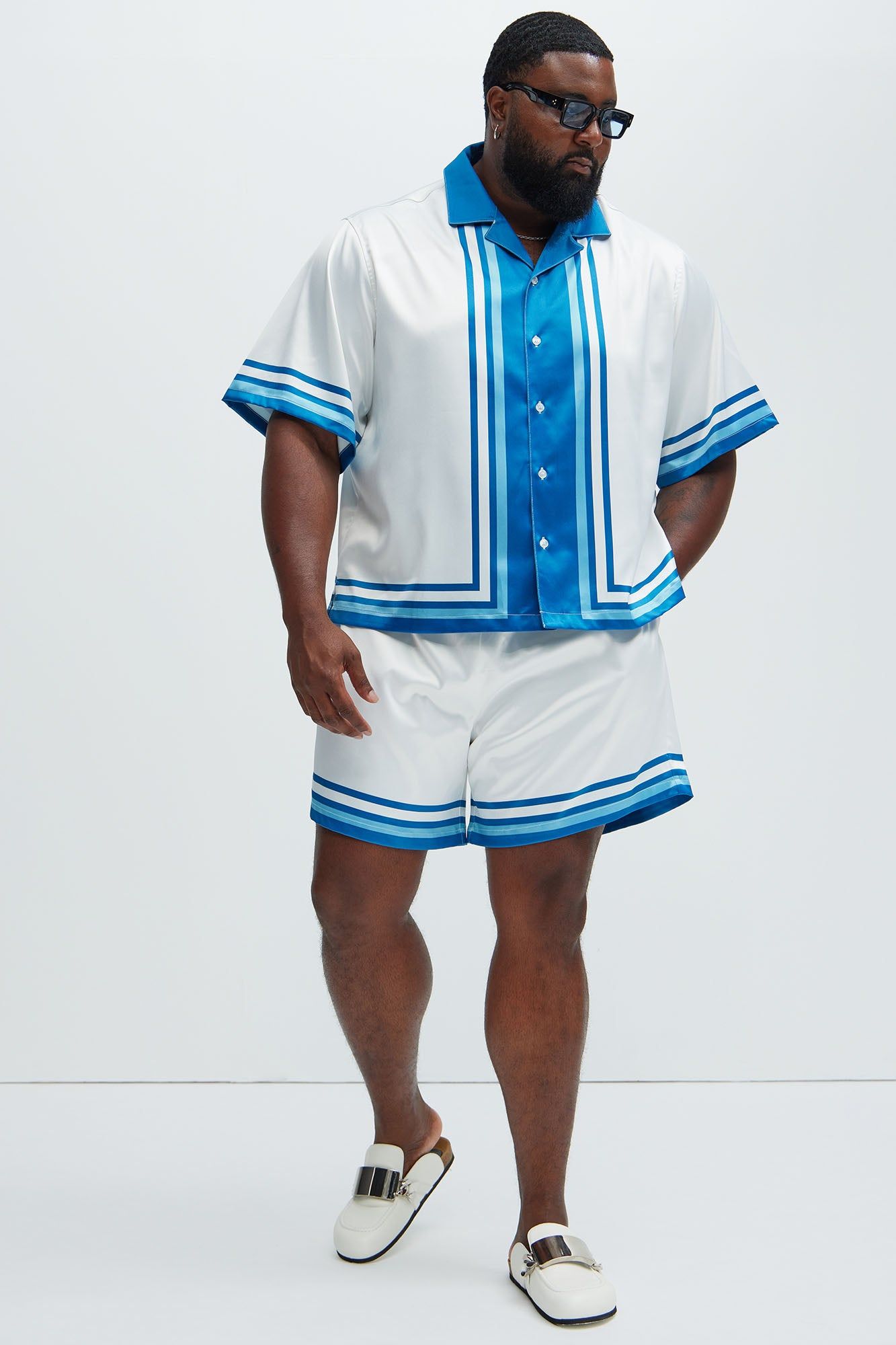 Edgar Printed Stripes Shirt - White/combo sold by Fashion Nova product image thumbnail 5