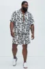 Macullar Linen Shirt - Black/combo sold by Fashion Nova