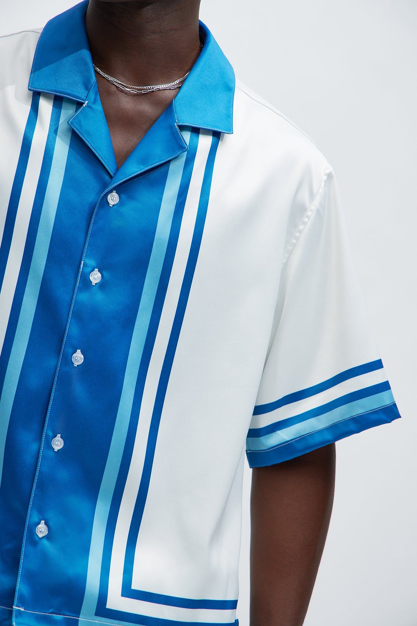 Edgar Printed Stripes Shirt - White/combo sold by Fashion Nova product image thumbnail 3