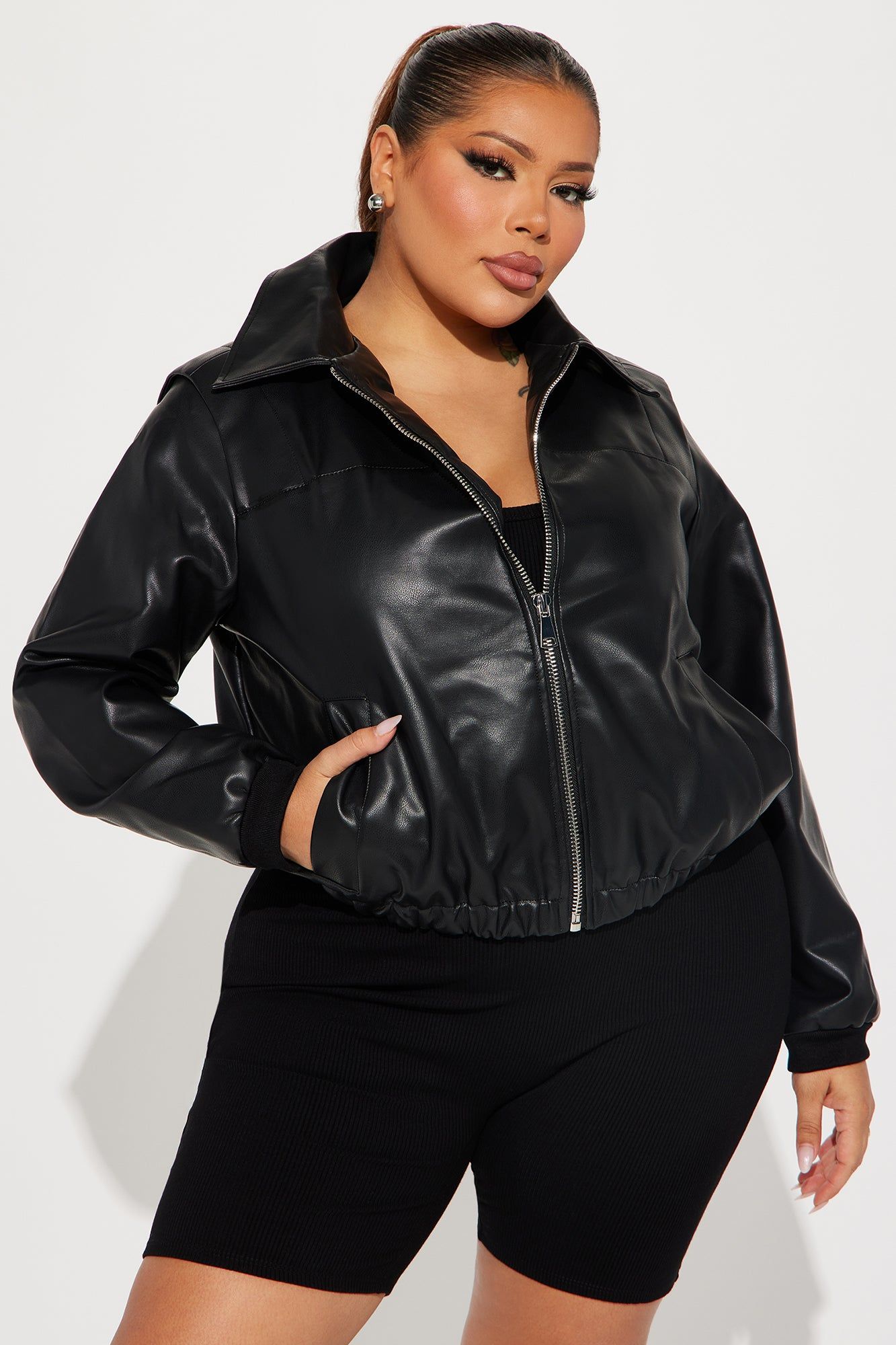 All Seasons Bomber Jacket - Black sold by Fashion Nova product image thumbnail 4