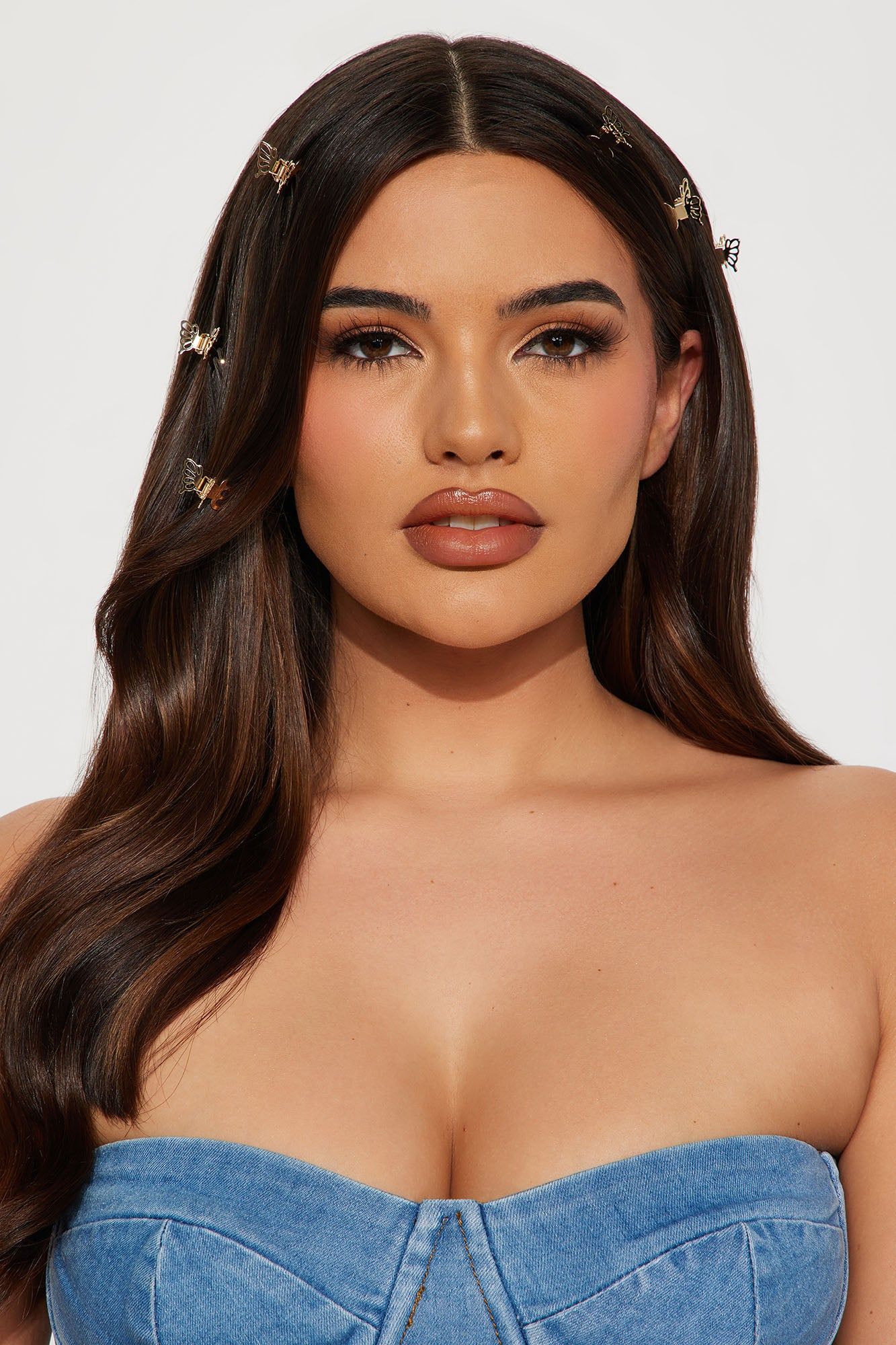 Butterfly Wings Hair Clip Set - Gold sold by Fashion Nova