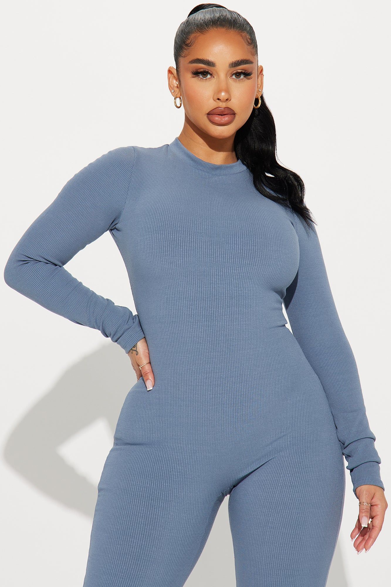 Maribel Snatched Flare Jumpsuit - Charcoal sold by Fashion Nova product image thumbnail 2