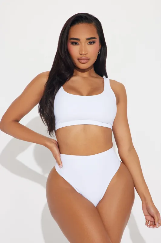 Won't Play You 2 Piece Bikini - White sold by Fashion Nova
