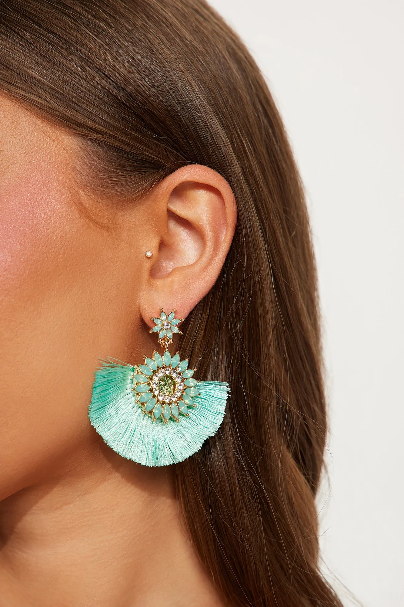Pure Night Magic Earrings - Green sold by Fashion Nova