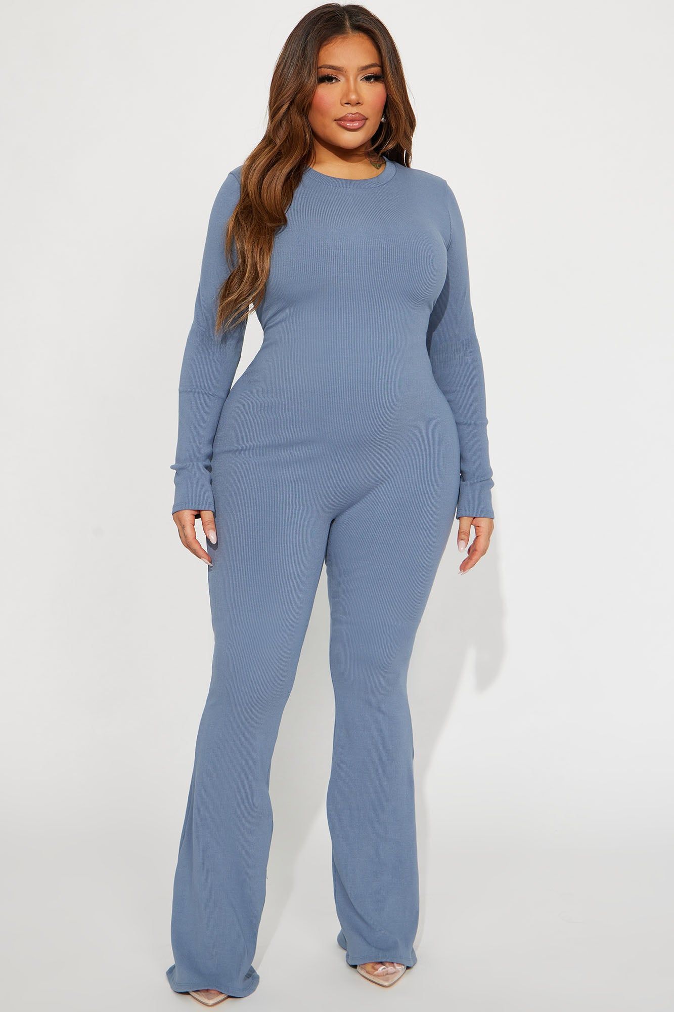 Maribel Snatched Flare Jumpsuit - Charcoal sold by Fashion Nova product image thumbnail 4