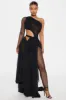 Harper Draped Maxi Dress - Black sold by Fashion Nova
