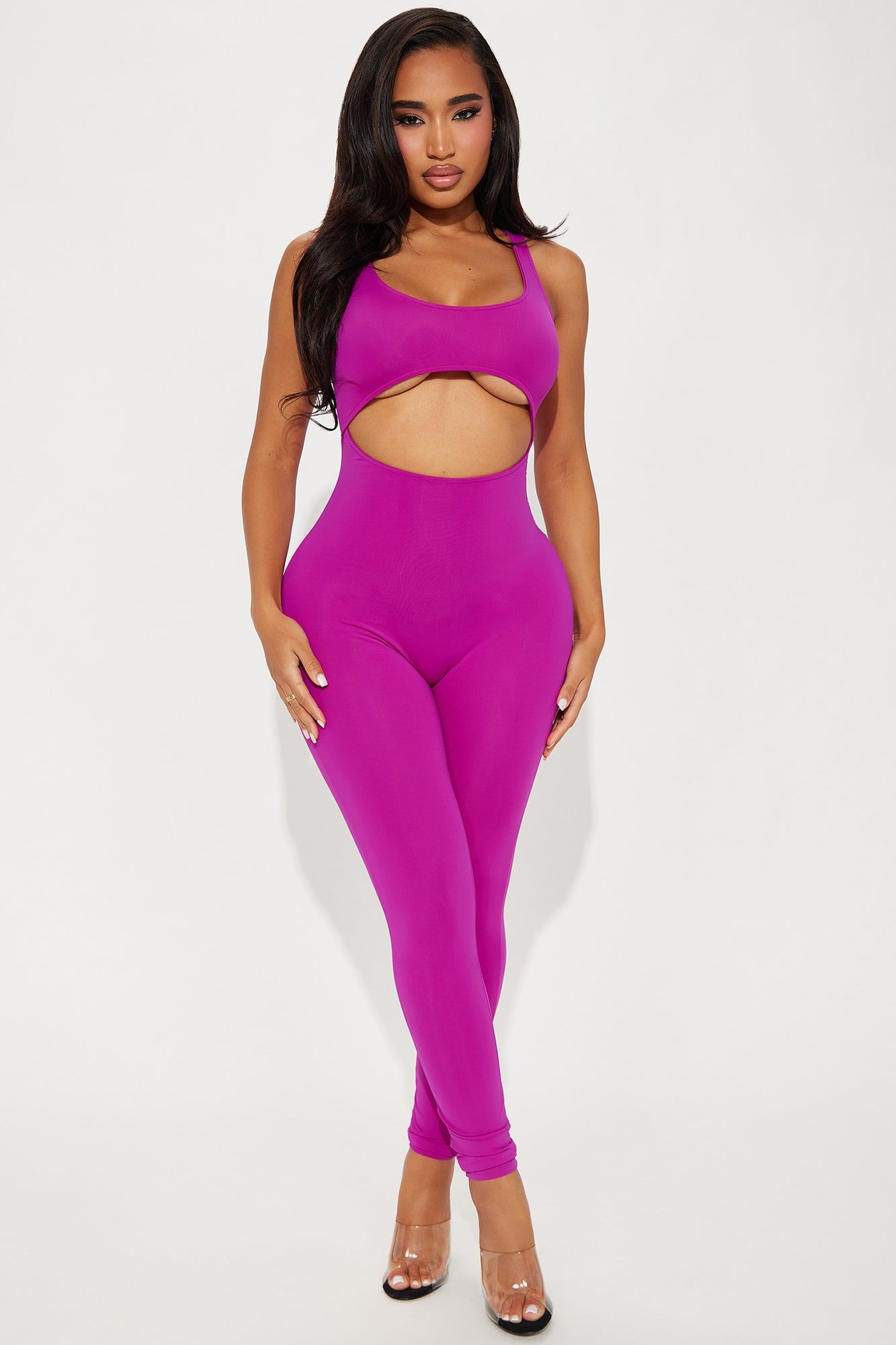 State Of Mind Jumpsuit - Magenta sold by Fashion Nova