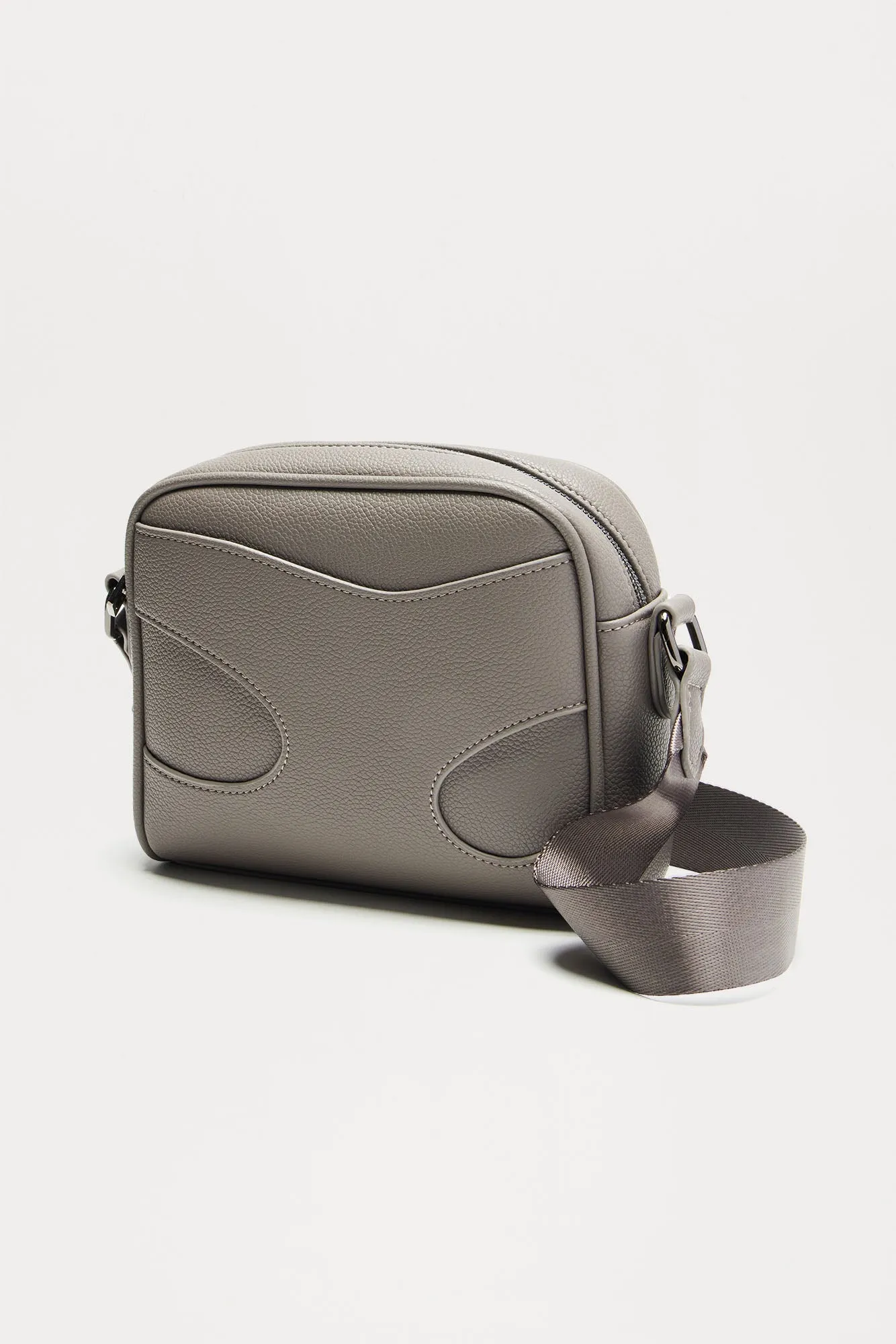 Coastin' Faux Leather Crossbody Bag - Charcoal sold by Fashion Nova product image thumbnail 4