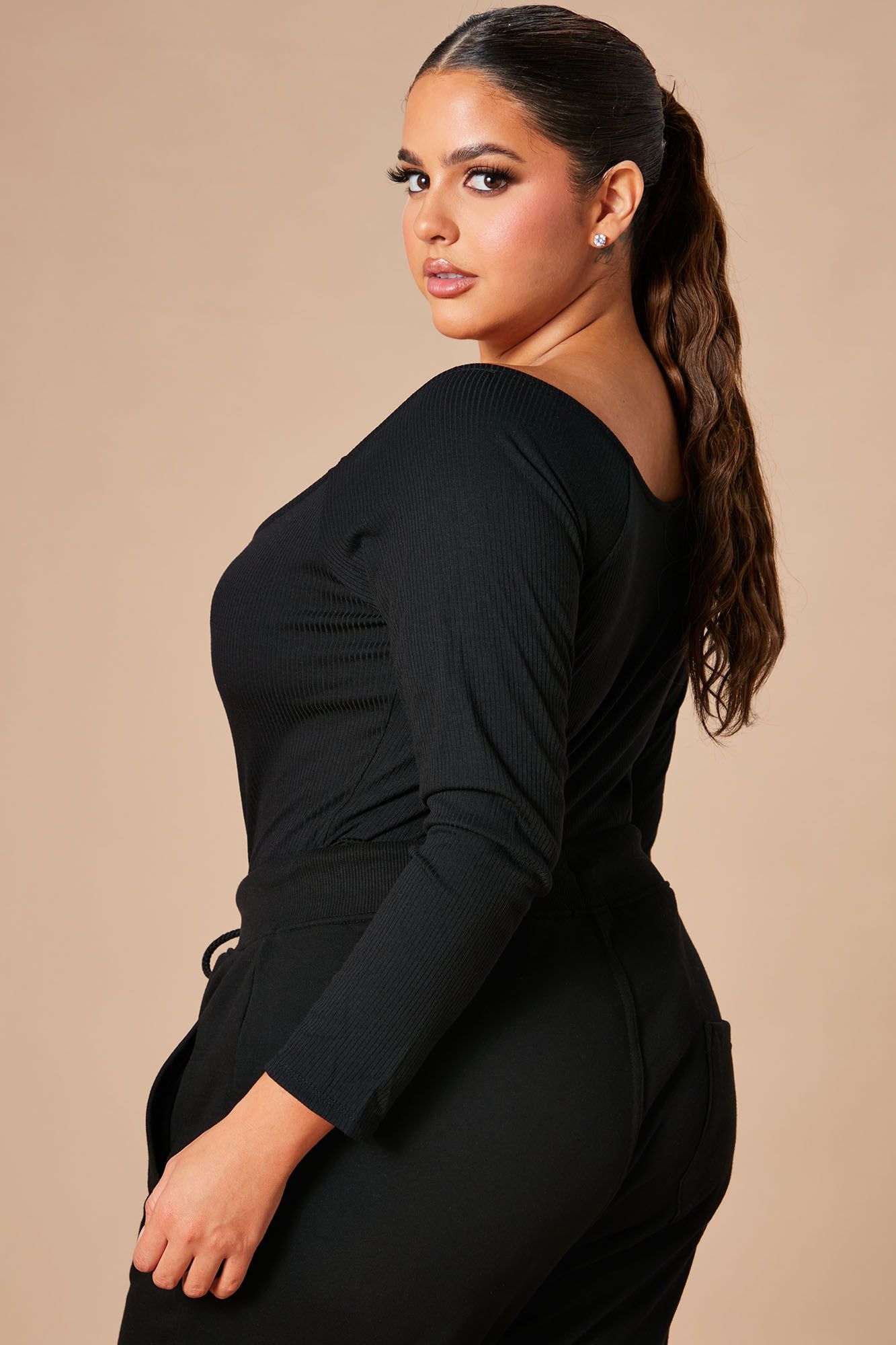 Hazel Ribbed Henley Bodysuit - Black sold by Fashion Nova product image thumbnail 8