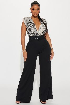 Fight For This Jumpsuit  - Black sold by Fashion Nova