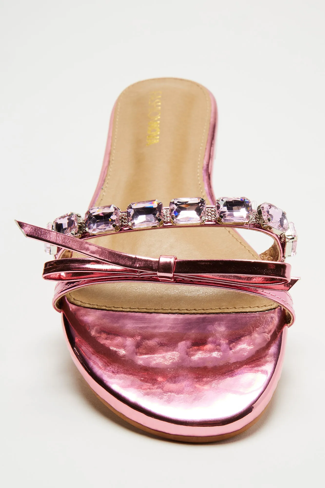 Rhea Metallic Rhinestone Sandals - Pink sold by Fashion Nova product image thumbnail 5