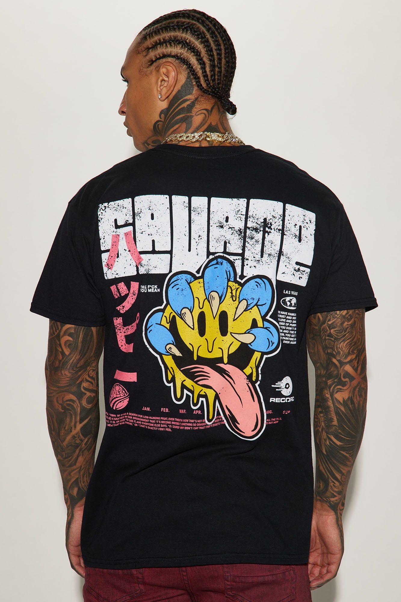 Savage Smiley Short Sleeve Tee - Black sold by Fashion Nova product image thumbnail 4