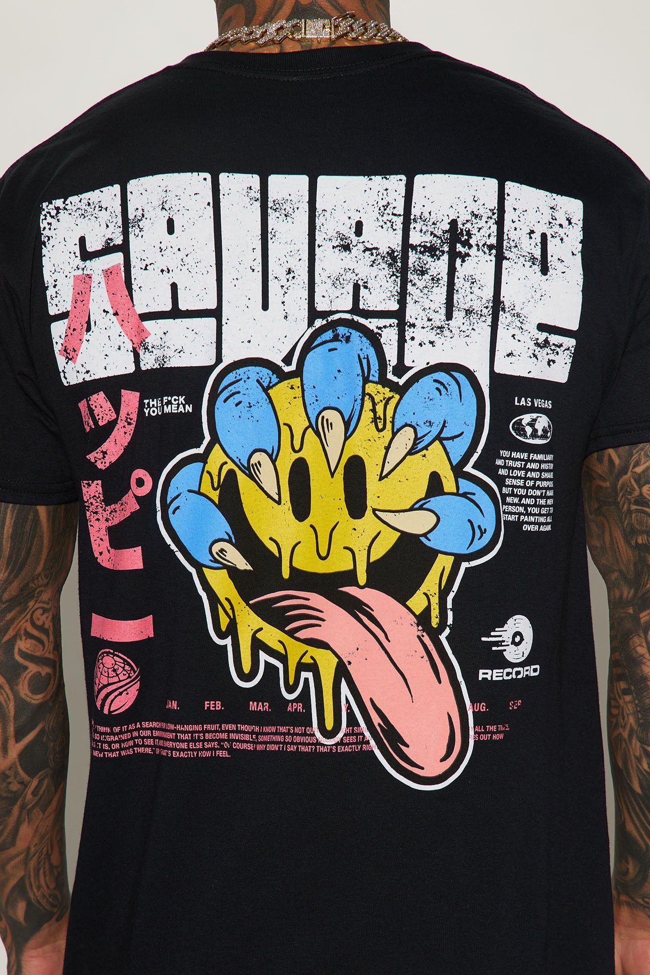 Savage Smiley Short Sleeve Tee - Black sold by Fashion Nova product image thumbnail 5