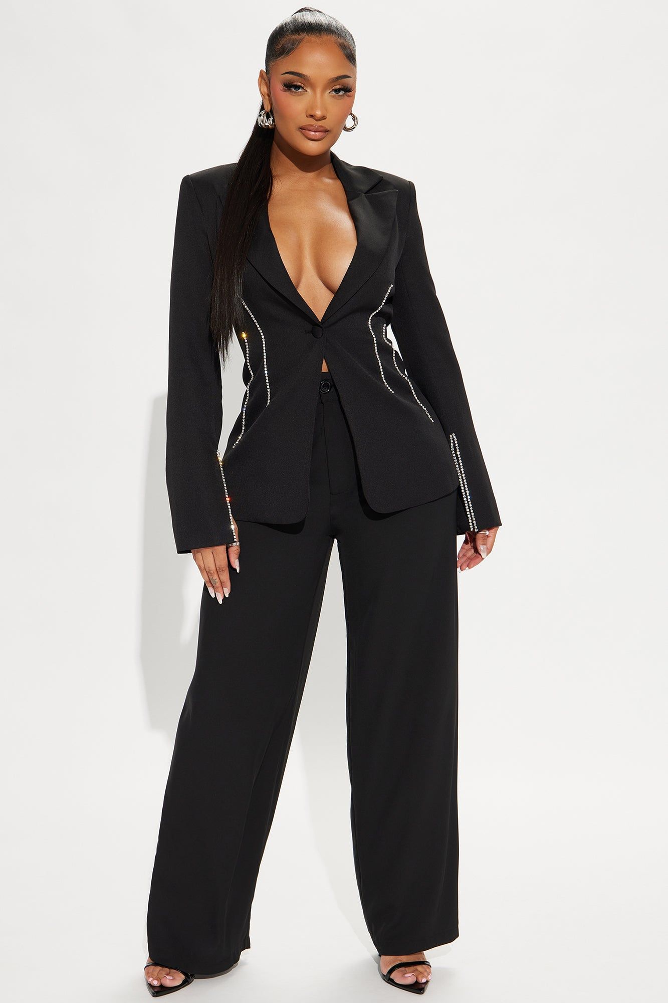 Have The Edge Rhinestone Blazer - Black sold by Fashion Nova product image thumbnail 2