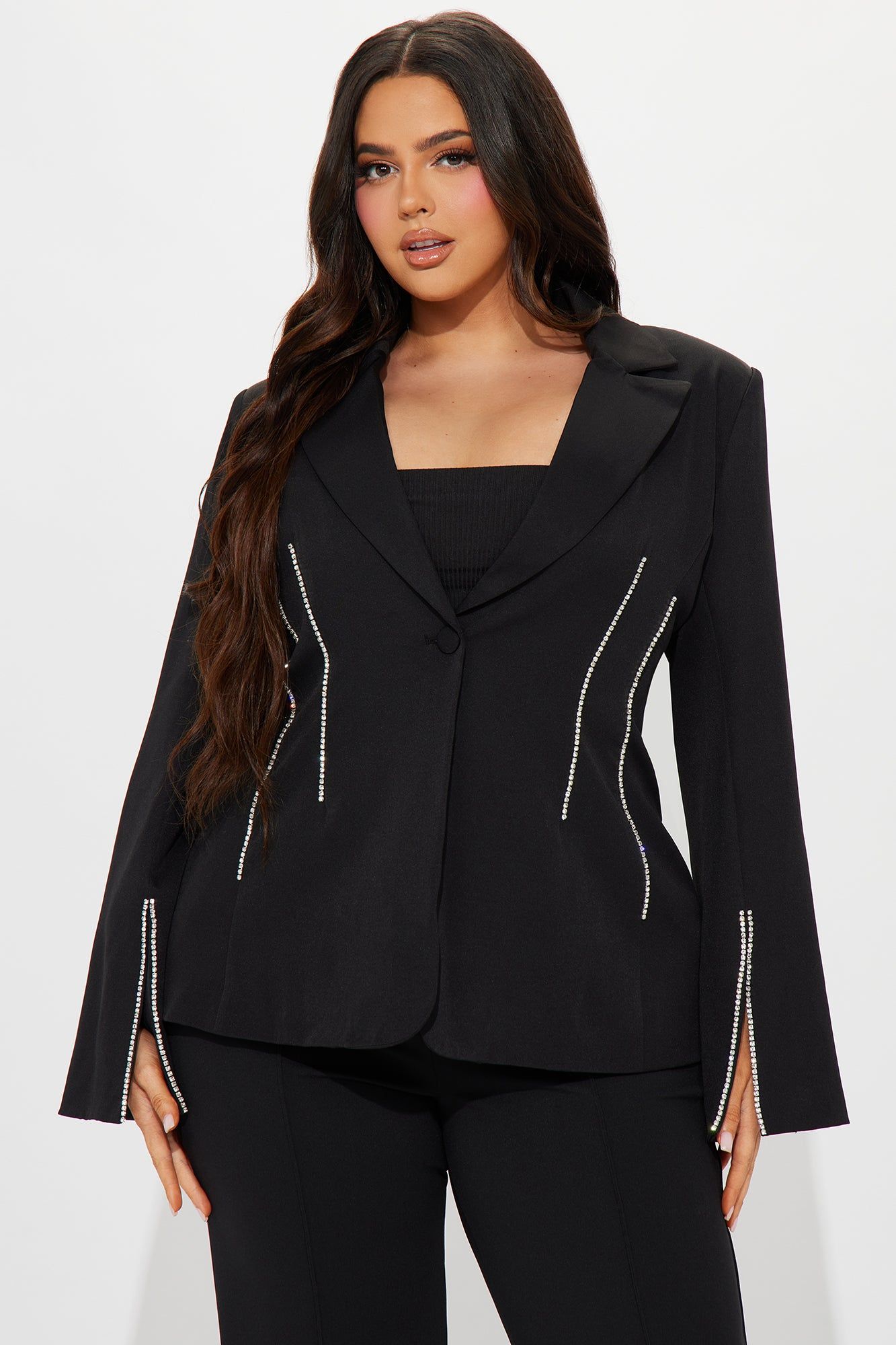 Have The Edge Rhinestone Blazer - Black sold by Fashion Nova product image thumbnail 5
