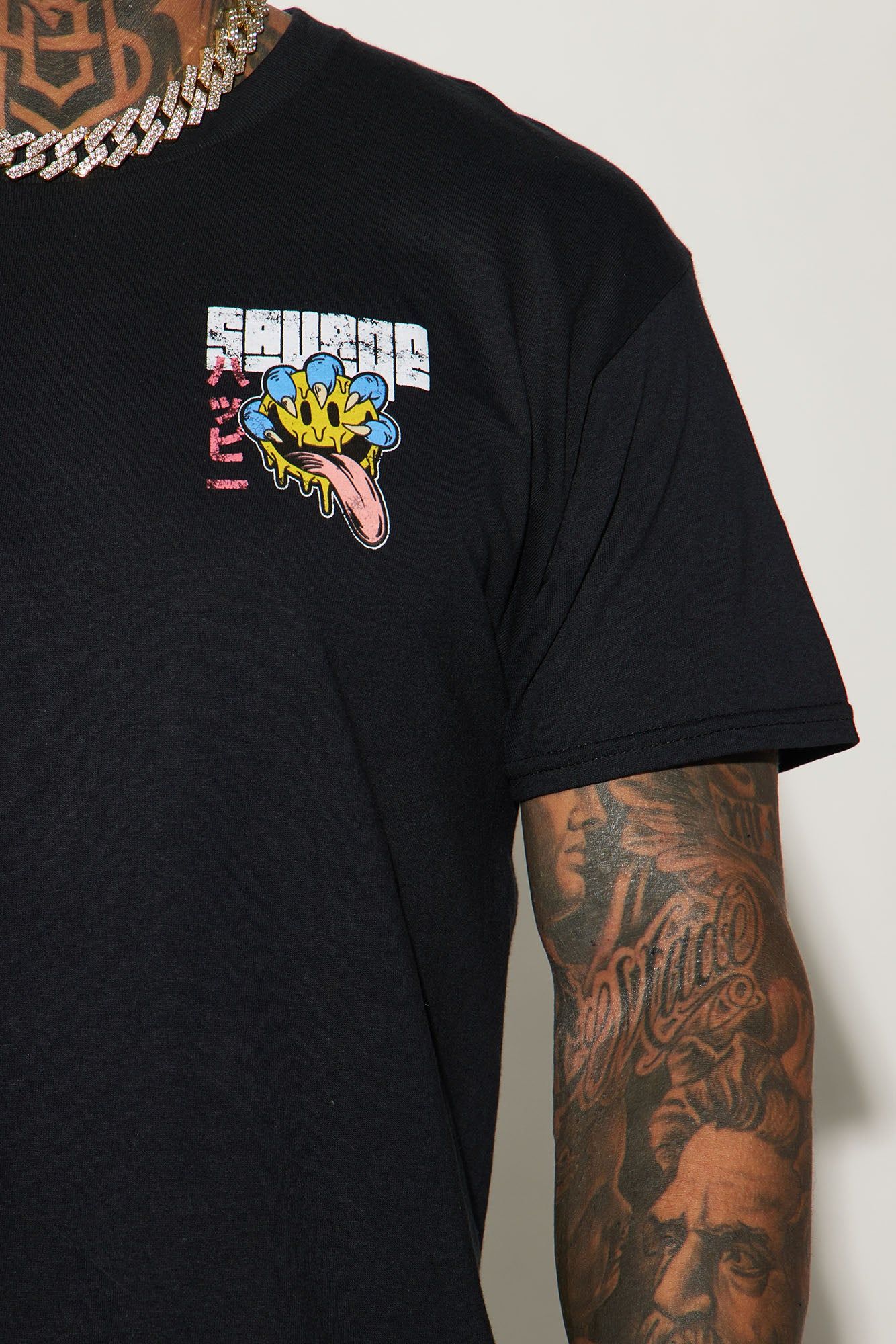 Savage Smiley Short Sleeve Tee - Black sold by Fashion Nova product image thumbnail 3