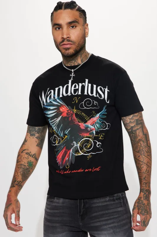 Wanderlust Bird Short Sleeve Tee - Black sold by Fashion Nova