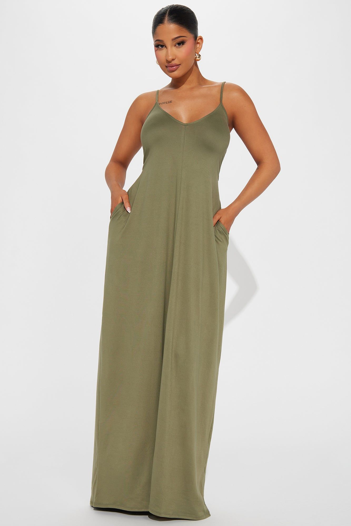 Simple Saturday Maxi Dress - Olive sold by Fashion Nova