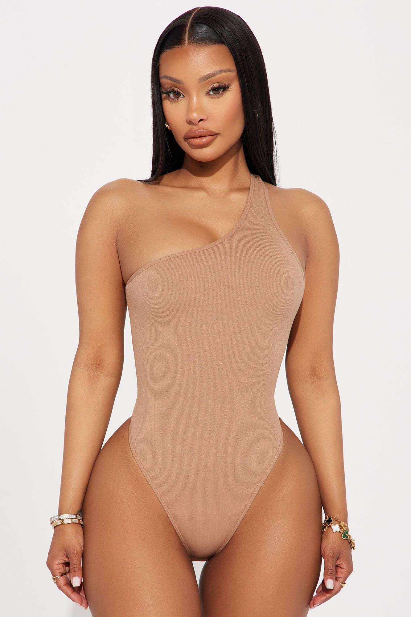 Its Giving Seamless Bodysuit - Mocha sold by Fashion Nova