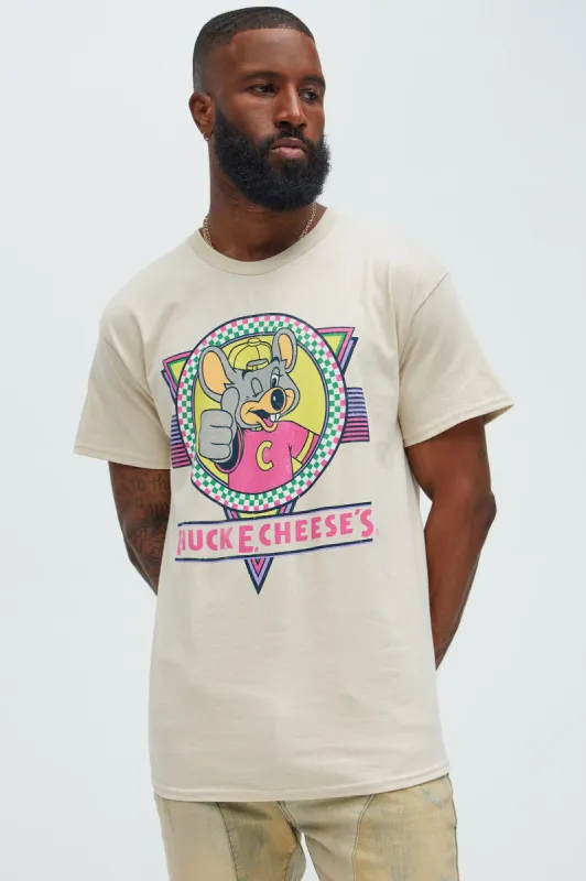 Chuck E. Cheese Vintage Oversized Short Sleeve Tee - Sand sold by Fashion Nova