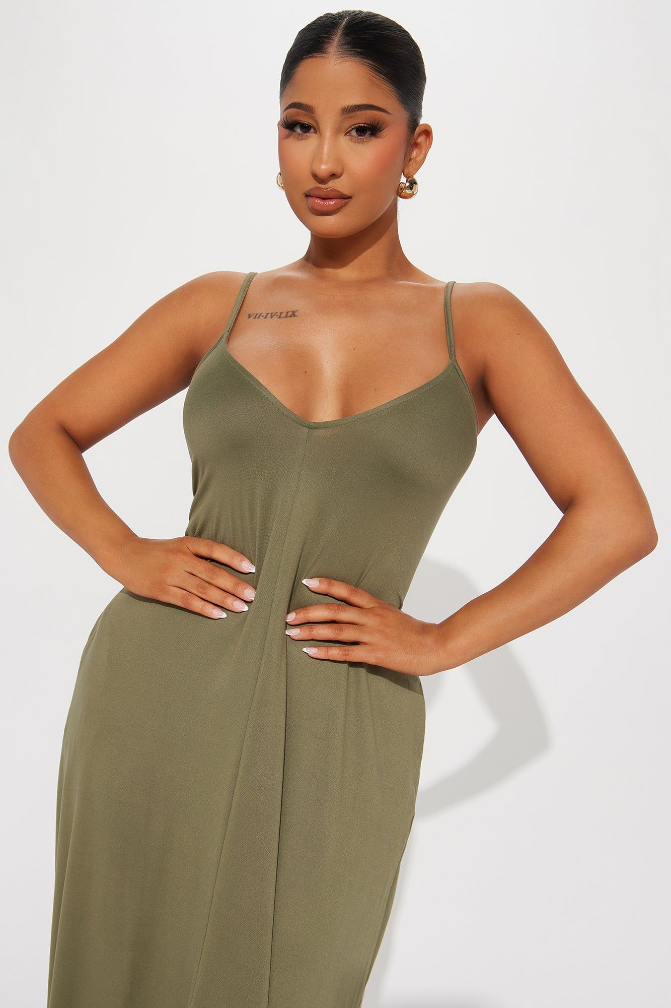 Simple Saturday Maxi Dress - Olive sold by Fashion Nova product image thumbnail 2