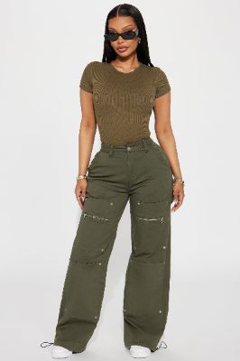 Top Of Mind Cargo Jogger - Olive sold by Fashion Nova