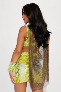 Keep Them Mesmerized Goddess 4 Piece Costume Set - Green sold by Fashion Nova