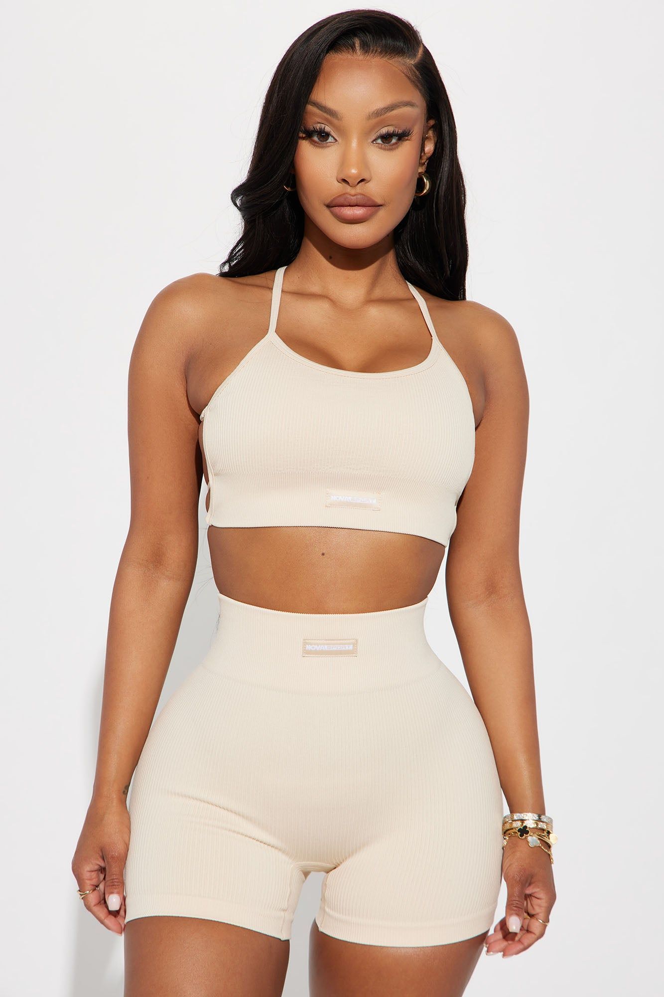 Effortless Emily Ribbed Seamless Sports Bra - Sand sold by Fashion Nova product image thumbnail 2