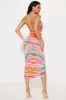 Prism Ruched Midi Dress - Multi Color sold by Fashion Nova