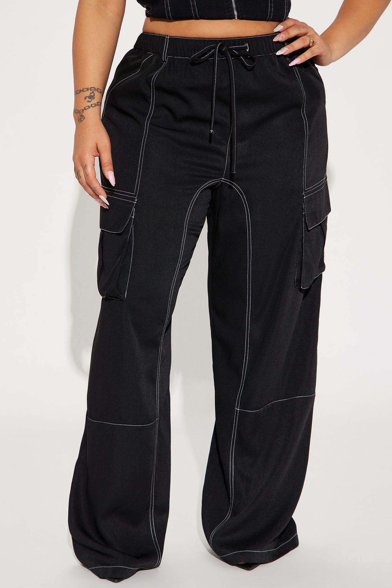 Keep Me Entertained Wide Leg Cargo Pant - Black sold by Fashion Nova product image thumbnail 5