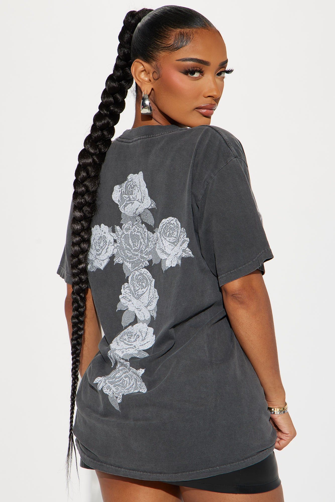 Count Your Blessings Washed Tee - Black Wash sold by Fashion Nova product image thumbnail 4