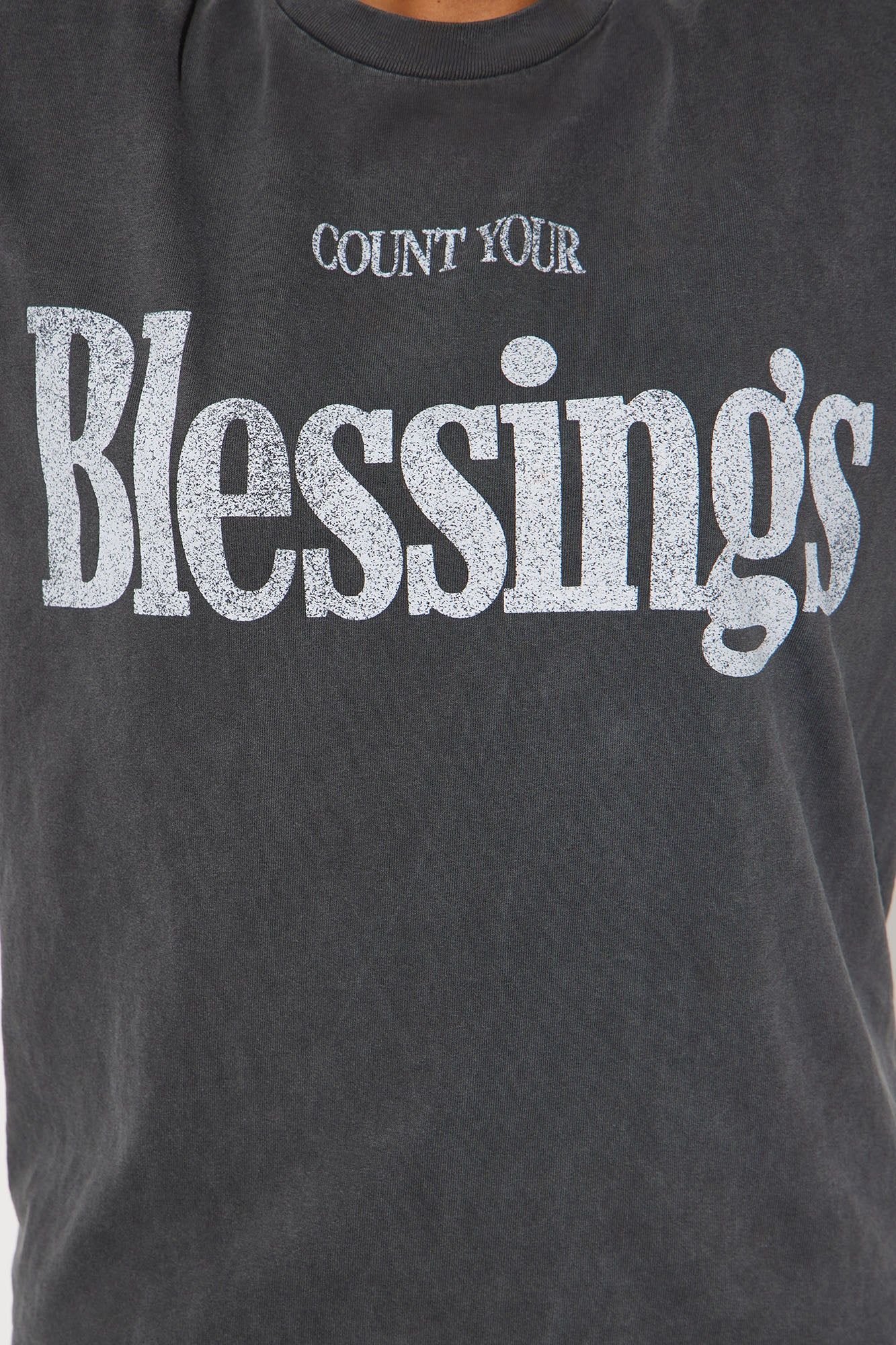 Count Your Blessings Washed Tee - Black Wash sold by Fashion Nova product image thumbnail 2