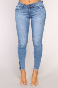 All That Jazz Ankle Jeans - Medium Blue Wash sold by Fashion Nova