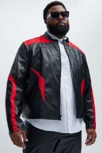 Sydney Moto Jacket - Black/Red sold by Fashion Nova