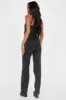 Causing Trouble Denim Jumpsuit - Black sold by Fashion Nova