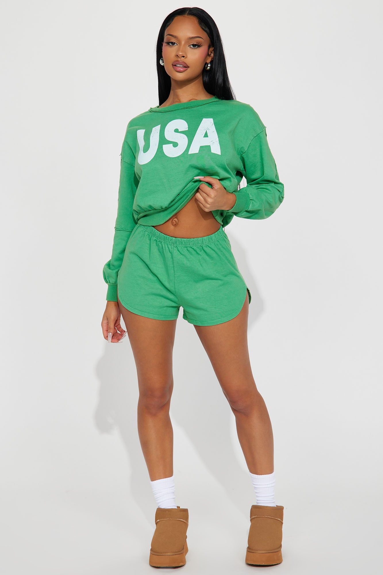 American Babe Short Set - Green sold by Fashion Nova product image thumbnail 2