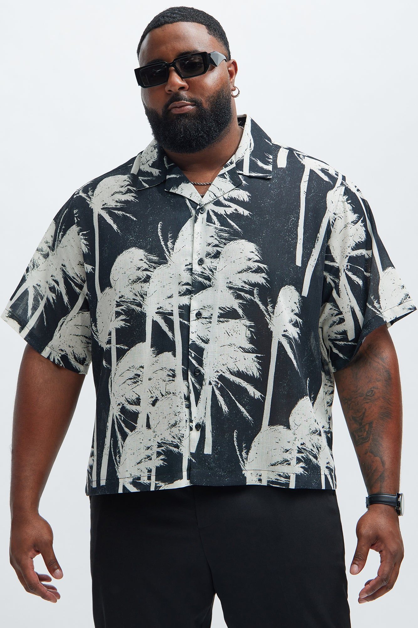 Hurricane Palm Shirt - Black/combo sold by Fashion Nova product image thumbnail 4