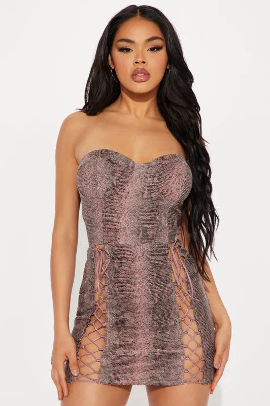 Jayde Micro Mini Dress - Mauve sold by Fashion Nova