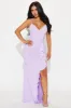 Hailey Ruffle Slit Gown - Lavender sold by Fashion Nova