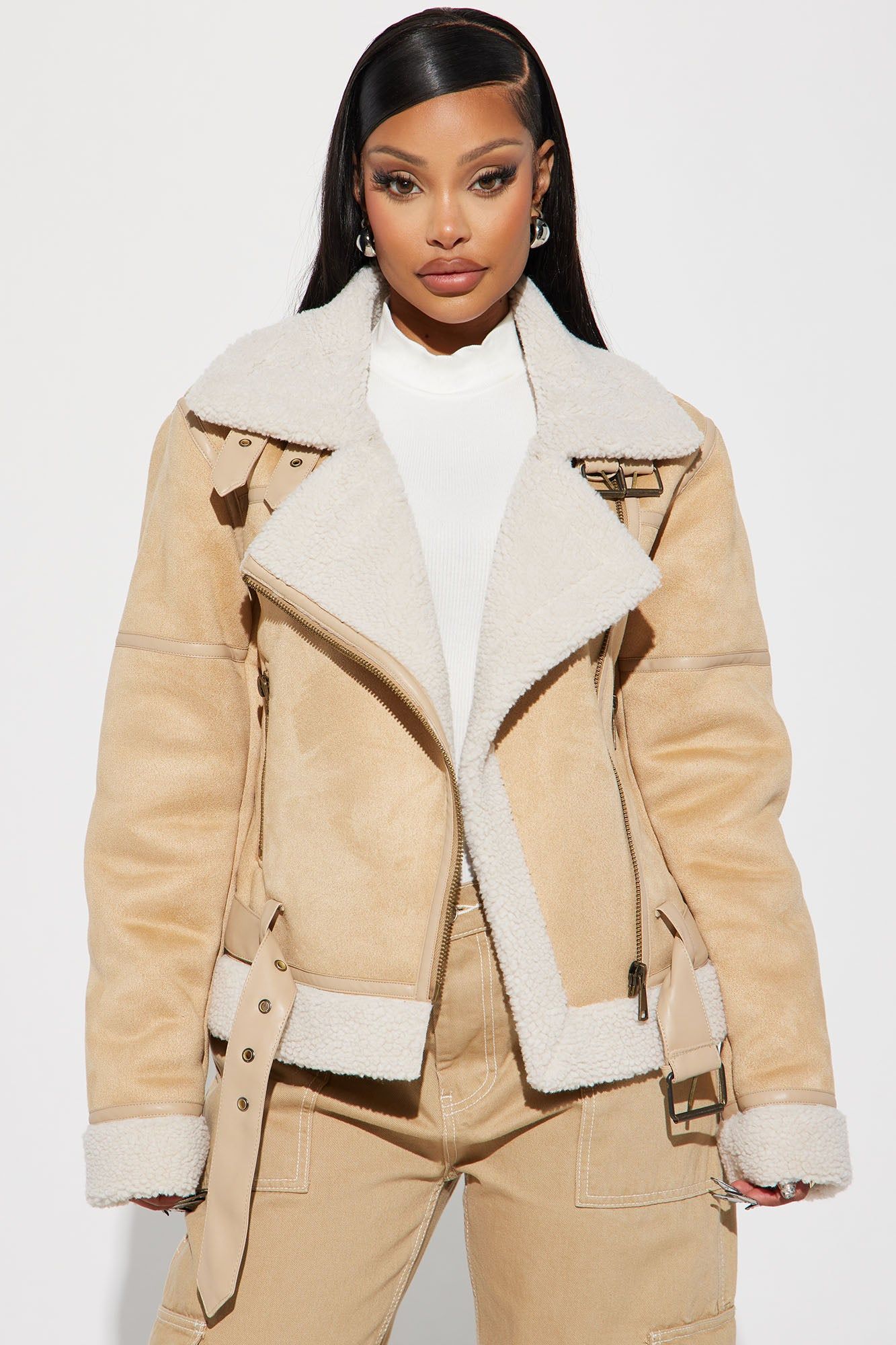 Raya Moto Jacket - Tan sold by Fashion Nova