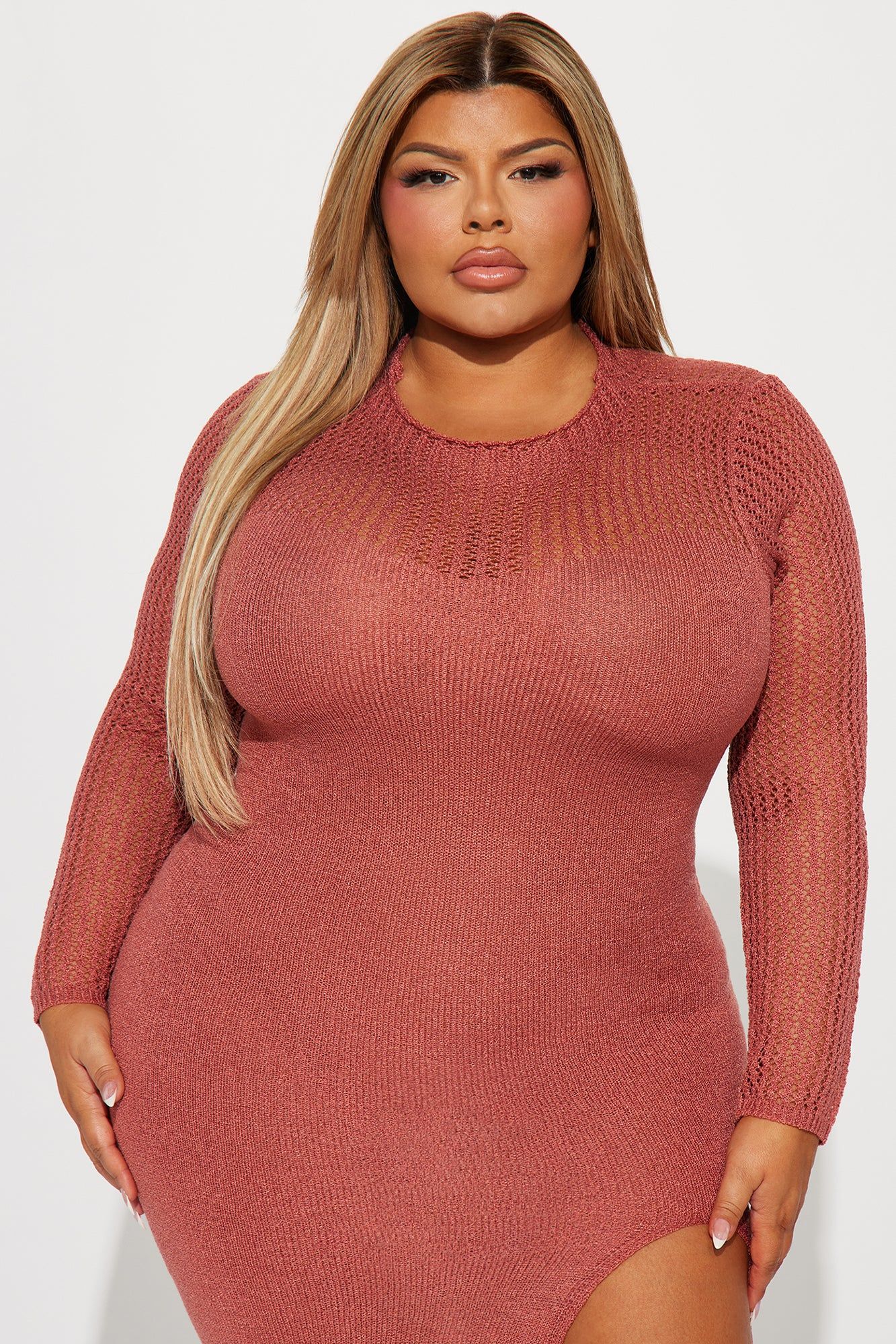 Cora Sweater Midi Dress - Mauve sold by Fashion Nova product image thumbnail 5