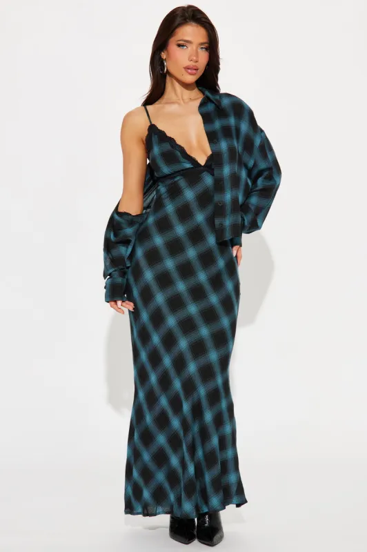 Lena Maxi Dress Set - Blue sold by Fashion Nova