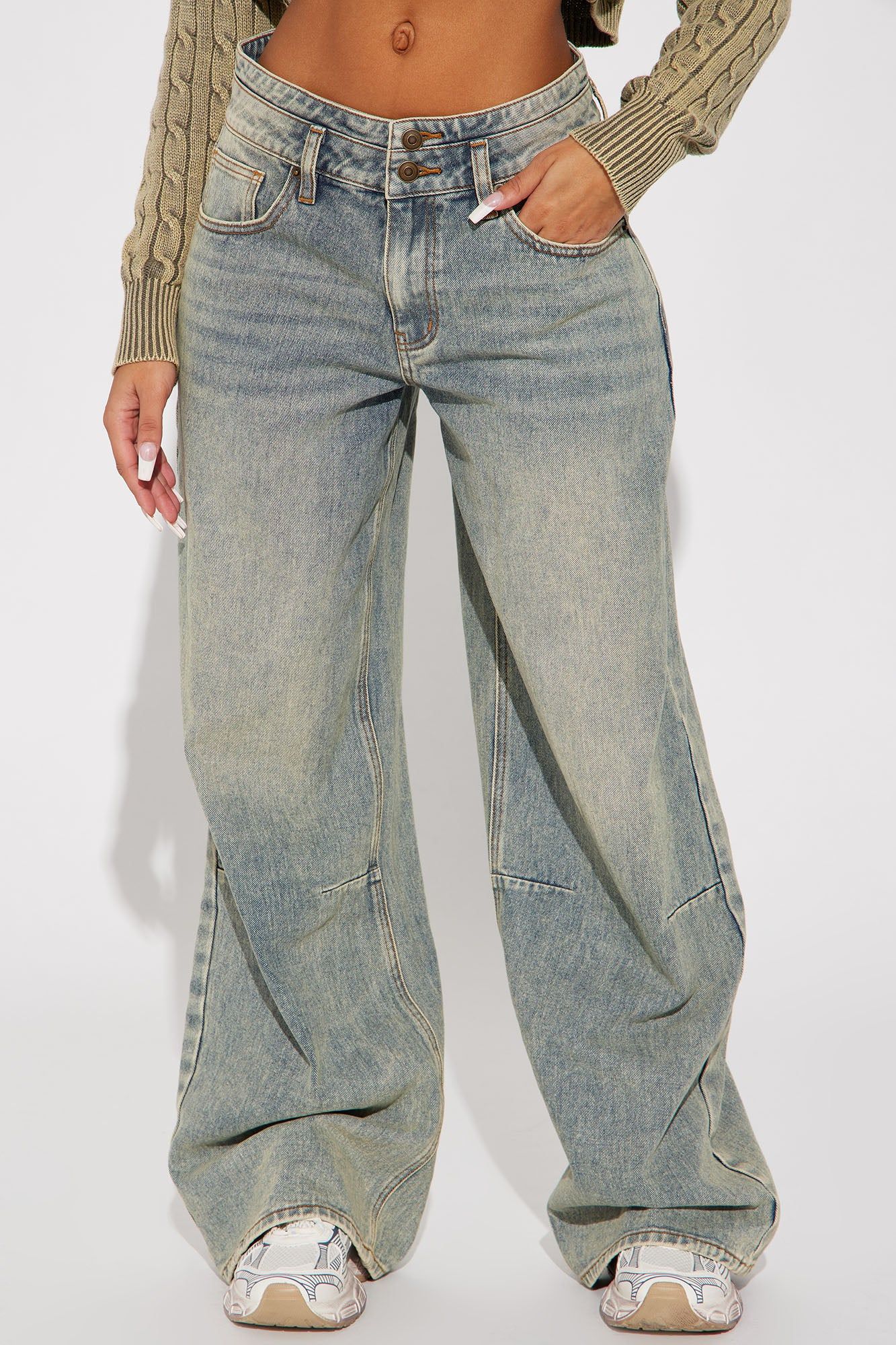 Artesia Tinted Baggy Non Stretch Jeans - Light Wash sold by Fashion Nova product image thumbnail 2