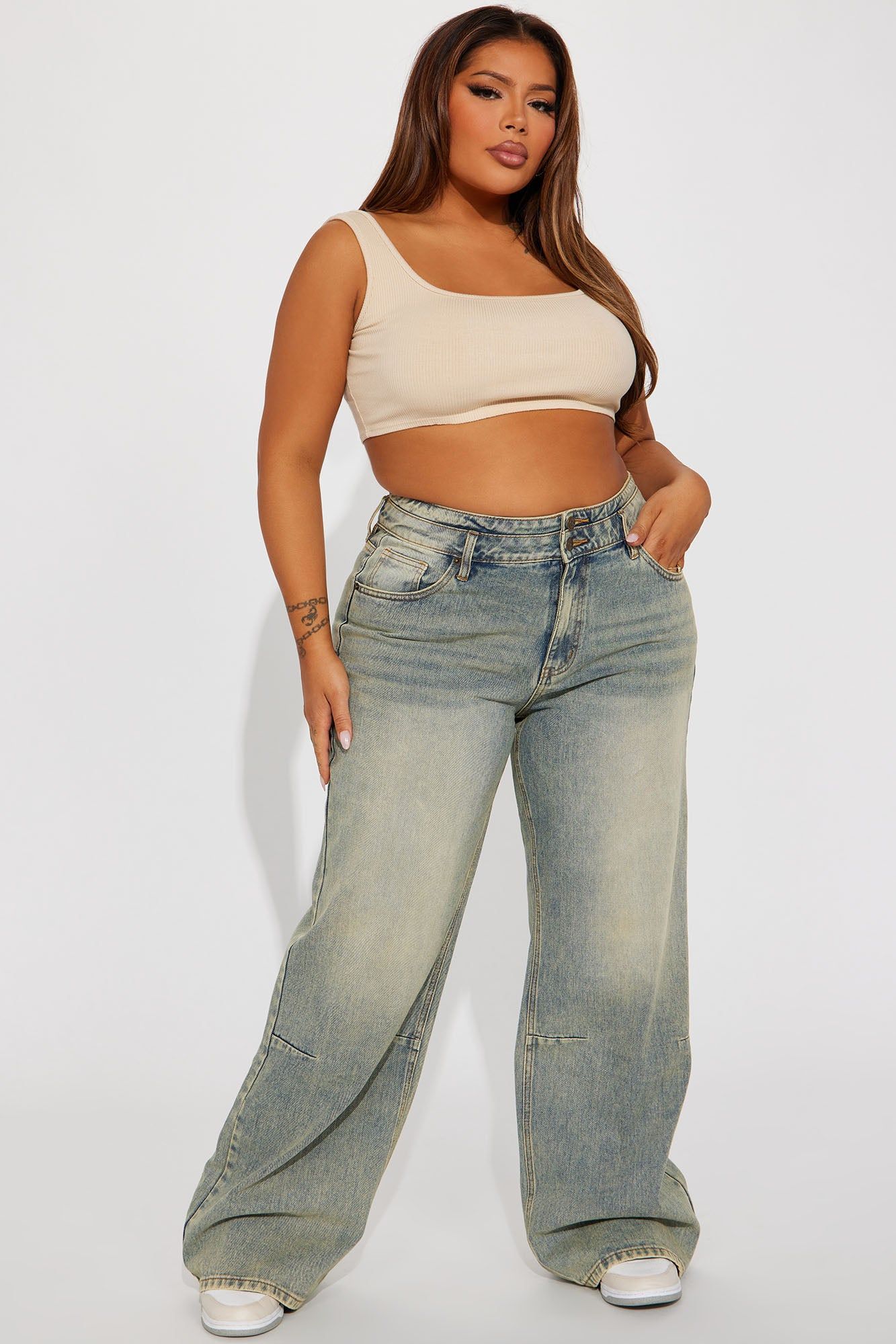 Artesia Tinted Baggy Non Stretch Jeans - Light Wash sold by Fashion Nova product image thumbnail 5